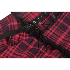 画像11: Punk studded plaid layered mini strap dress / ワンピース【DARK IN LOVE】 (11)