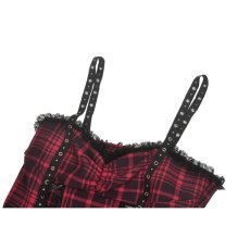 画像7: Punk studded plaid layered mini strap dress / ワンピース【DARK IN LOVE】 (7)
