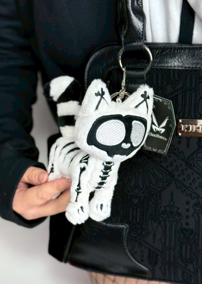 画像2: ⚡期間限定SALE⚡X-Ray Skelekitty Plush Keychain / ぬいぐるみキーホルダー【VampireFreaks】 (2)