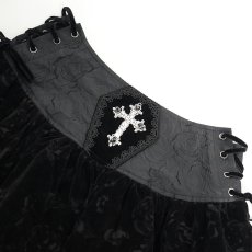 画像12: Black Women Gothic Rose Jacquard Skirt / スカート【Devil Fashion】 (12)