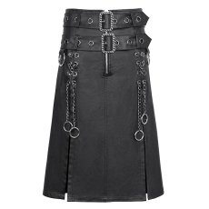 画像8: Punk non-elastic twill material men kilt / スカート【Devil Fashion】 (8)
