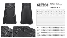 画像12: Punk non-elastic twill material men kilt / スカート【Devil Fashion】 (12)