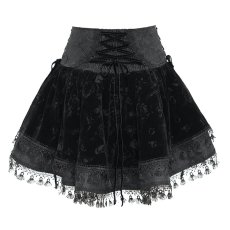 画像11: Black Women Gothic Rose Jacquard Skirt / スカート【Devil Fashion】 (11)