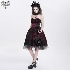 画像4: Red women Skeleton Printing Gothic Lolita Dress / ワンピース【Devil Fashion】 (4)