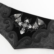 画像10: Gothic dark rose embroidered corset / コルセットベルト【Devil Fashion】 (10)