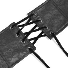 画像11: Gothic dark rose embroidered corset / コルセットベルト【Devil Fashion】 (11)