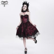 画像7: Red women Skeleton Printing Gothic Lolita Dress / ワンピース【Devil Fashion】 (7)