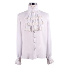 画像4: Punk Gothic chiffon white shirts / ブラウス【Devil Fashion】 (4)