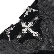 画像10: Gothic dark pattern jacquard corset / コルセットベルト【Devil Fashion】 (10)