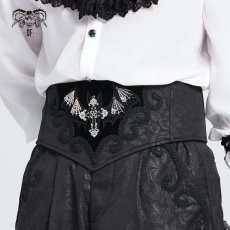 画像6: Gothic dark rose embroidered corset / コルセットベルト【Devil Fashion】 (6)