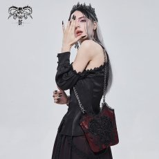 画像2: Red Gothic chain shoulder bag / ショルダーバッグ【Devil Fashion】 (2)