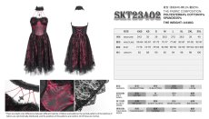 画像14: Red women Skeleton Printing Gothic Lolita Dress / ワンピース【Devil Fashion】 (14)