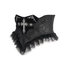 画像7: Gothic dark pattern jacquard corset / コルセットベルト【Devil Fashion】 (7)