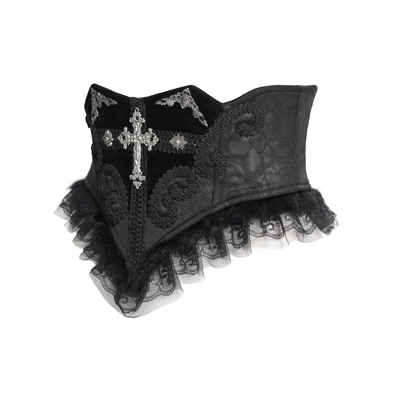 Gothic dark pattern jacquard corset / コルセットベルト【Devil