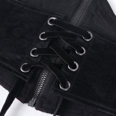 画像11: Gothic shiny pattern leather corset / コルセットベルト【Devil Fashion】 (11)