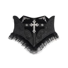 画像8: Gothic dark pattern jacquard corset / コルセットベルト【Devil Fashion】 (8)
