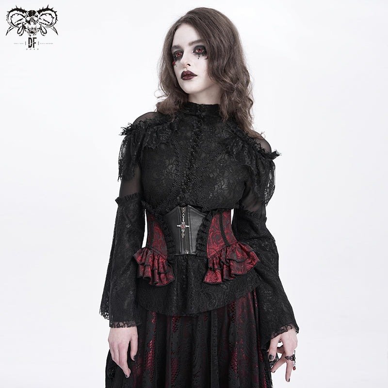Red and Black rose / コルセットベルト【Devil Fashion】 | Spider