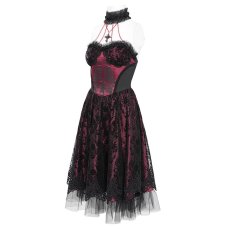画像9: Red women Skeleton Printing Gothic Lolita Dress / ワンピース【Devil Fashion】 (9)