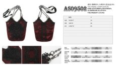画像7: Red Gothic chain shoulder bag / ショルダーバッグ【Devil Fashion】 (7)