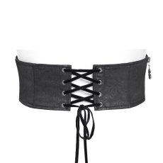 画像9: Gothic dark rose embroidered corset / コルセットベルト【Devil Fashion】 (9)