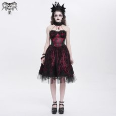 画像3: Red women Skeleton Printing Gothic Lolita Dress / ワンピース【Devil Fashion】 (3)