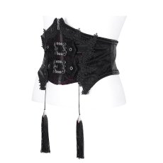 画像7: Gothic shiny pattern leather corset / コルセットベルト【Devil Fashion】 (7)