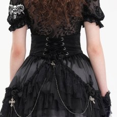 画像6: Gothic shiny pattern leather corset / コルセットベルト【Devil Fashion】 (6)