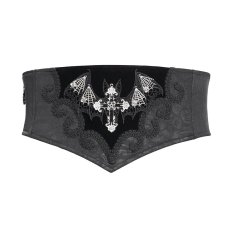 画像7: Gothic dark rose embroidered corset / コルセットベルト【Devil Fashion】 (7)