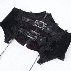 画像9: Gothic shiny pattern leather corset / コルセットベルト【Devil Fashion】 (9)