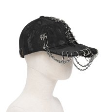 画像5: Punk hand-painted safety pin baseball cap / キャップ【Devil Fashion】 (5)