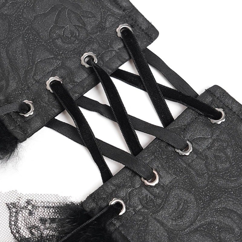 Gothic dark pattern jacquard corset / コルセットベルト【Devil