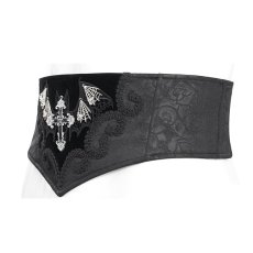 画像8: Gothic dark rose embroidered corset / コルセットベルト【Devil Fashion】 (8)