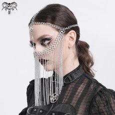 画像4: Long chain tassel mask chain headdress / チェーンマスク【Devil Fashion】 (4)