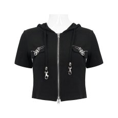 画像7: 🔥SALE🔥Everyday Short Sleeve Super Short Hoodie / トップス【Devil Fashion】 (7)