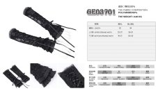 画像11: Black Rose Flower Mid-Length Strap Gloves / アームカバー【Devil Fashion】 (11)