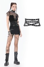 画像1: Punk Utility Webbing Waist Cincher / ウエストベルト【DARK IN LOVE】 (1)