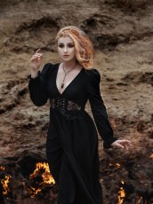 画像4: CRYSTAL FERN O-RING NECKLACE / ネックレス【Restyle】 (4)