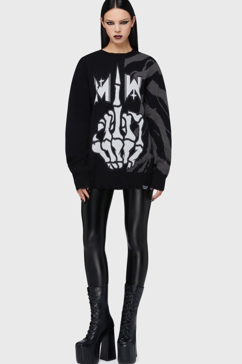 画像2: F.O.A.D. Sweater / ニットトップス【KILL STAR x MIW】 (2)