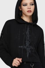 画像2: Final Dictvm Crop Hoodie / 最終宣告 / クロップパーカー【KILL STAR x MIW】 (2)