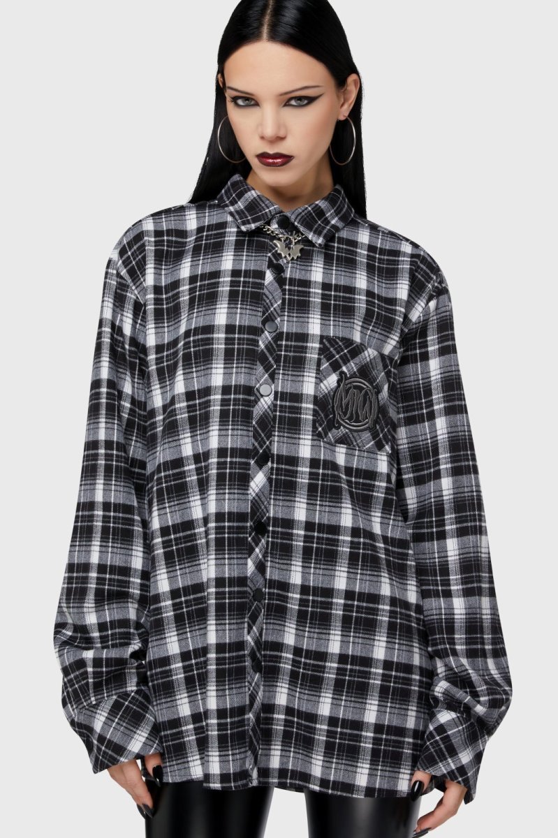 画像5: Cause Of Death Flannel Shirt / 死因 / シャツトップス【KILL STAR x MIW】 (5)