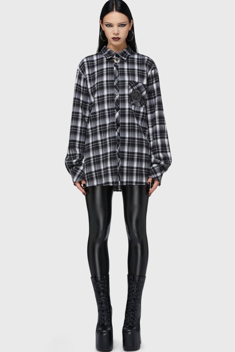 画像7: Cause Of Death Flannel Shirt / 死因 / シャツトップス【KILL STAR x MIW】 (7)