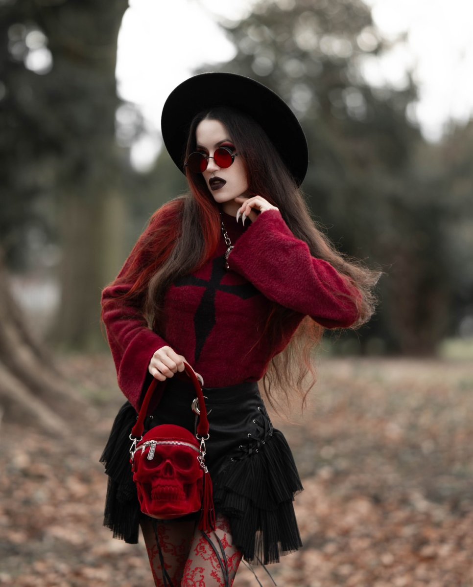 画像5: Dead Romantic Sweater / RED / 死のロマンス / ニットトップス【KILL STAR】 (5)