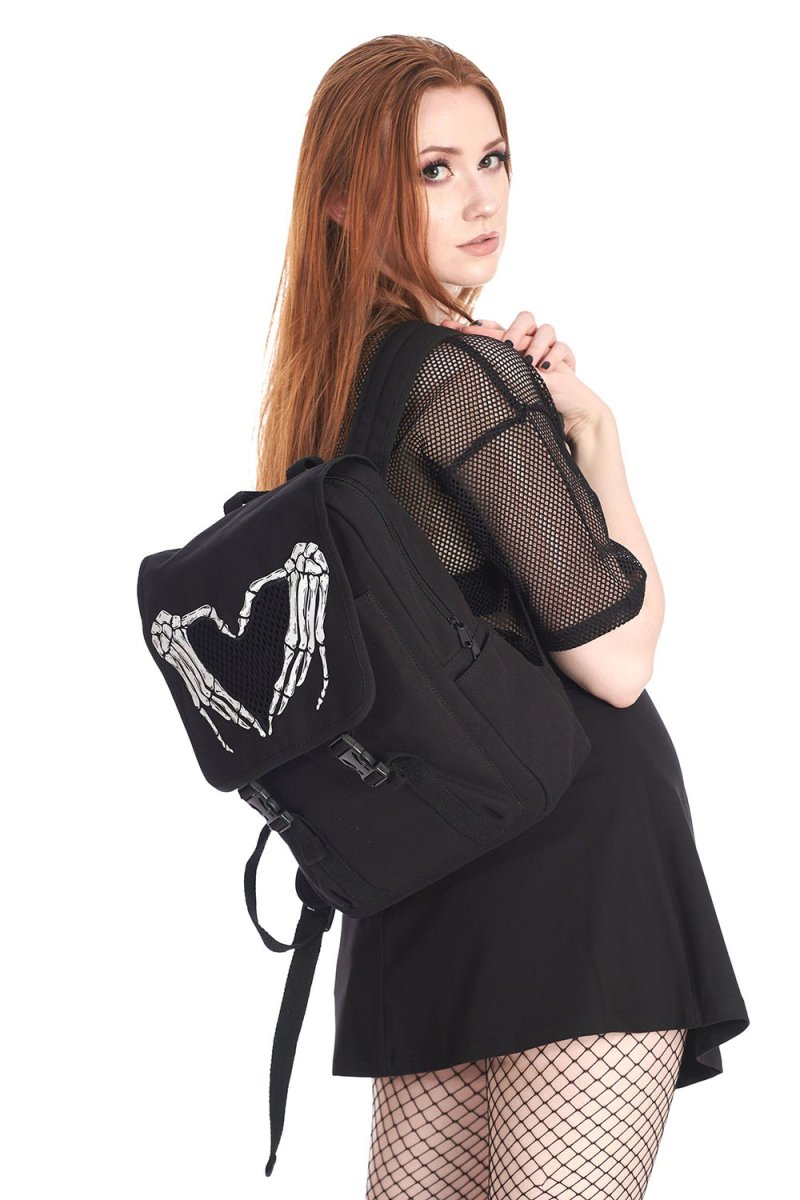 画像2: DARKEST LOVE BACKPACK / バックパック【Banned Apparel】 (2)