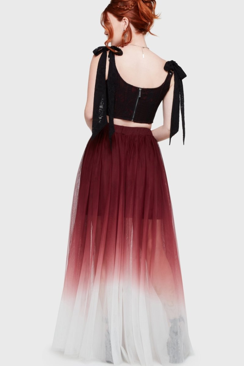 画像6: Shade Empress / RedxWhite / 闇の女王 / マキシスカート【KILL STAR】 (6)