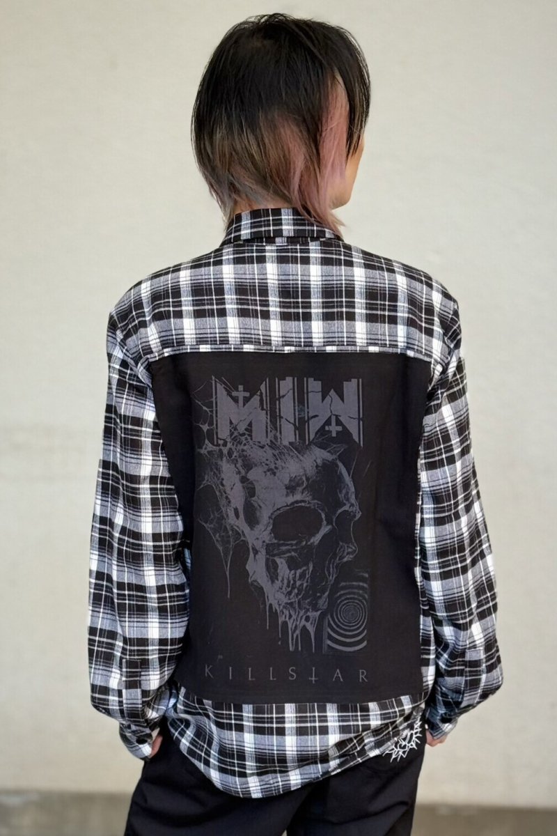 画像2: Cause Of Death Flannel Shirt / 死因 / シャツトップス【KILL STAR x MIW】 (2)