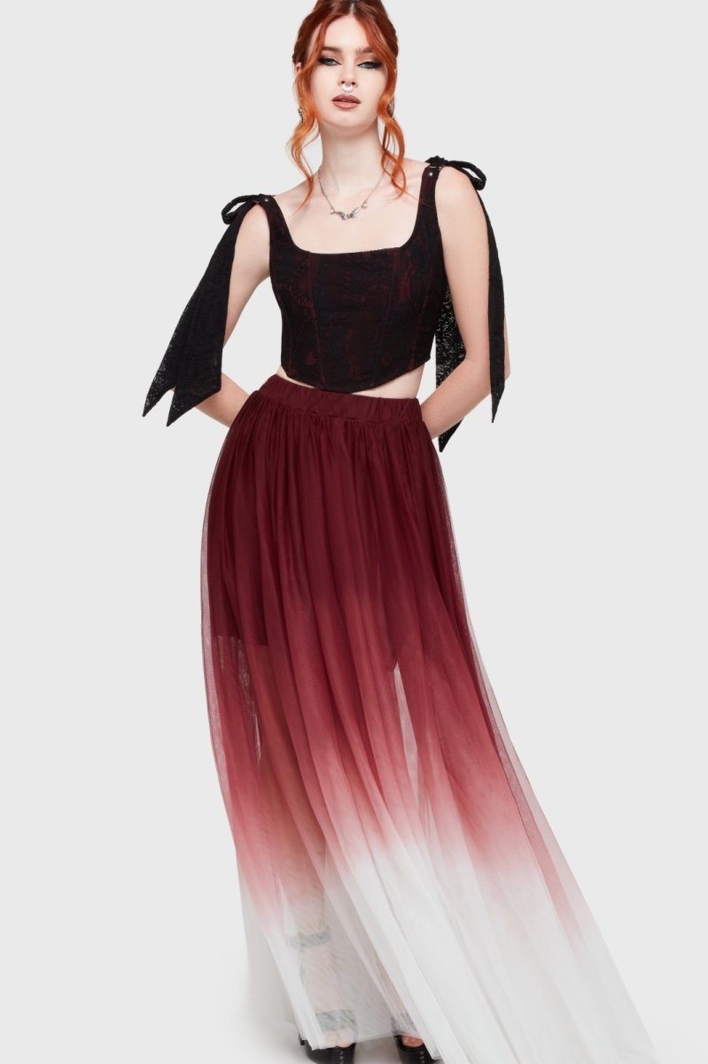 画像9: Shade Empress / RedxWhite / 闇の女王 / マキシスカート【KILL STAR】 (9)