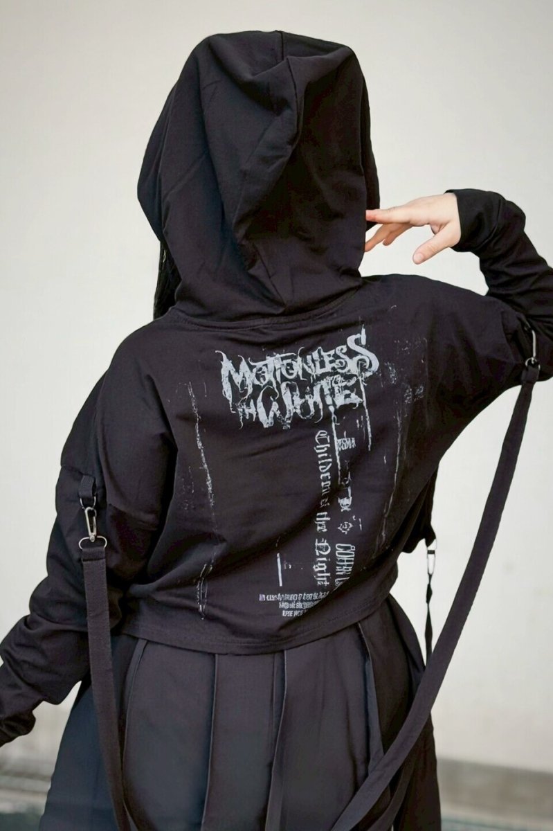 画像2: Final Dictvm Crop Hoodie / 最終宣告 / クロップパーカー【KILL STAR x MIW】 (2)