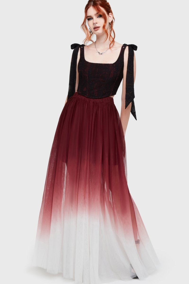 画像5: Shade Empress / RedxWhite / 闇の女王 / マキシスカート【KILL STAR】 (5)