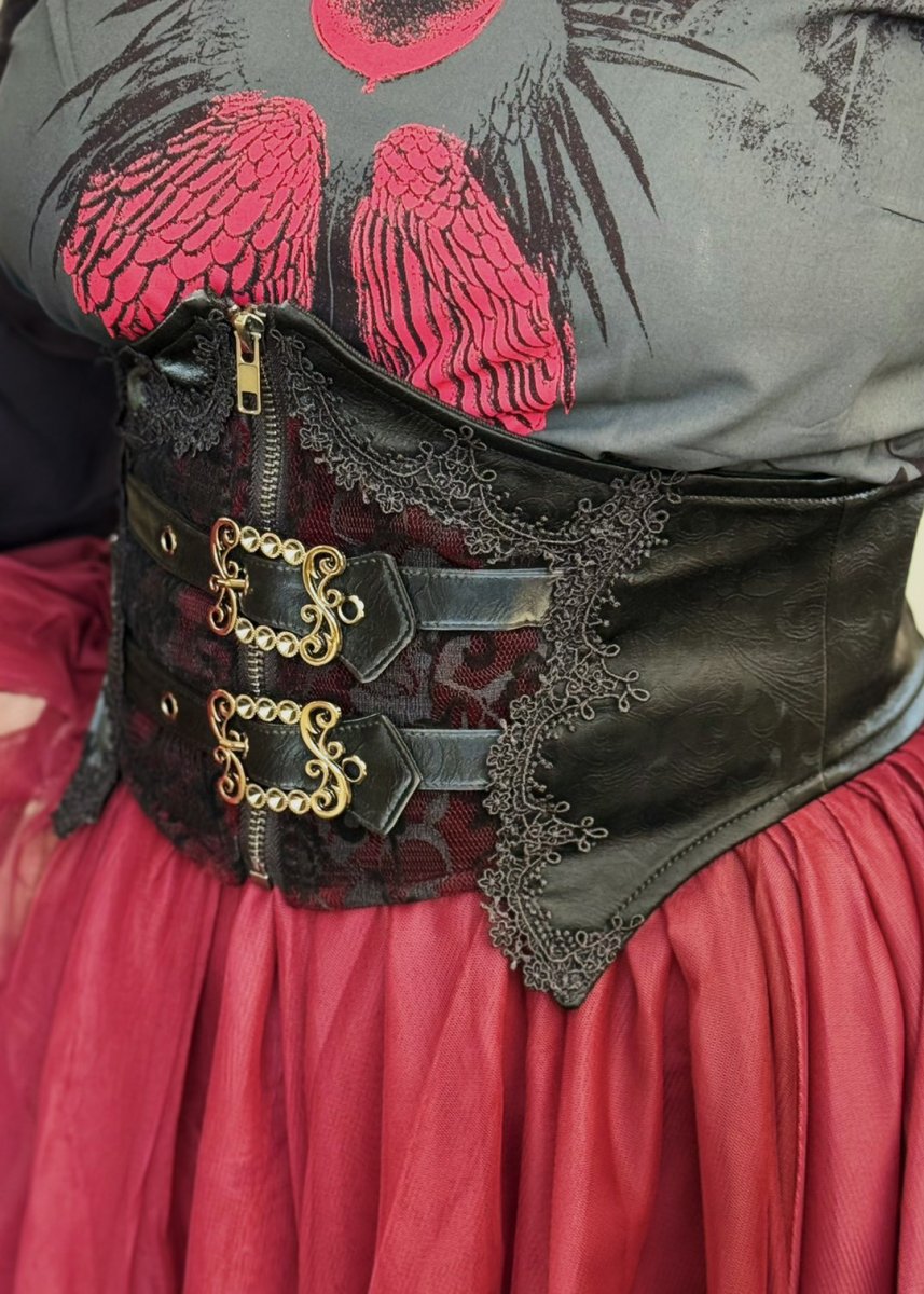 画像8: Gothic shiny pattern leather corset / コルセットベルト【Devil Fashion】 (8)