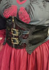 画像8: Gothic shiny pattern leather corset / コルセットベルト【Devil Fashion】 (8)